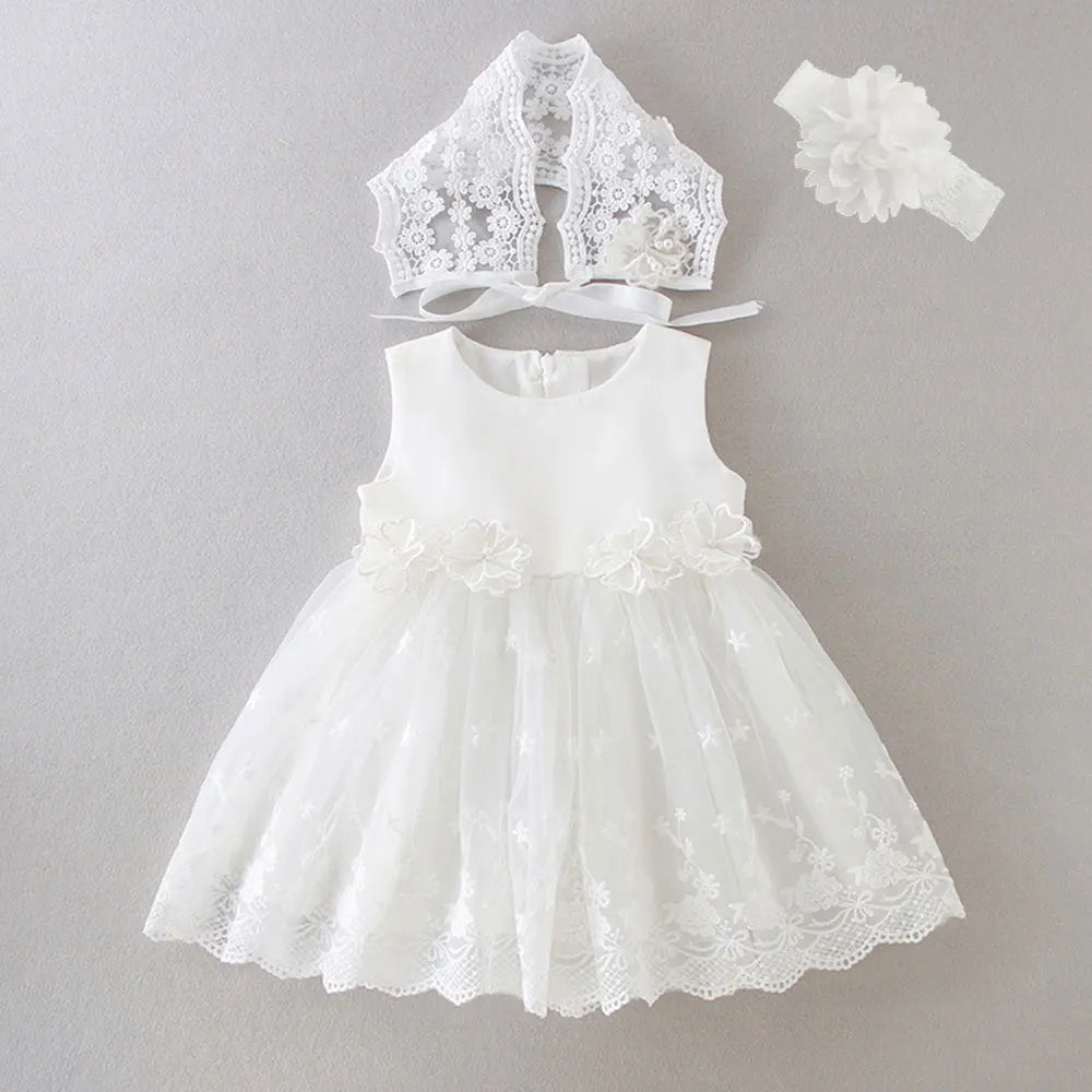 New Baby Girl Baptism Dresses Toddler Christening Gowns Children'S Clothes Summer Birthday Wedding Dress for Newborn 3-24