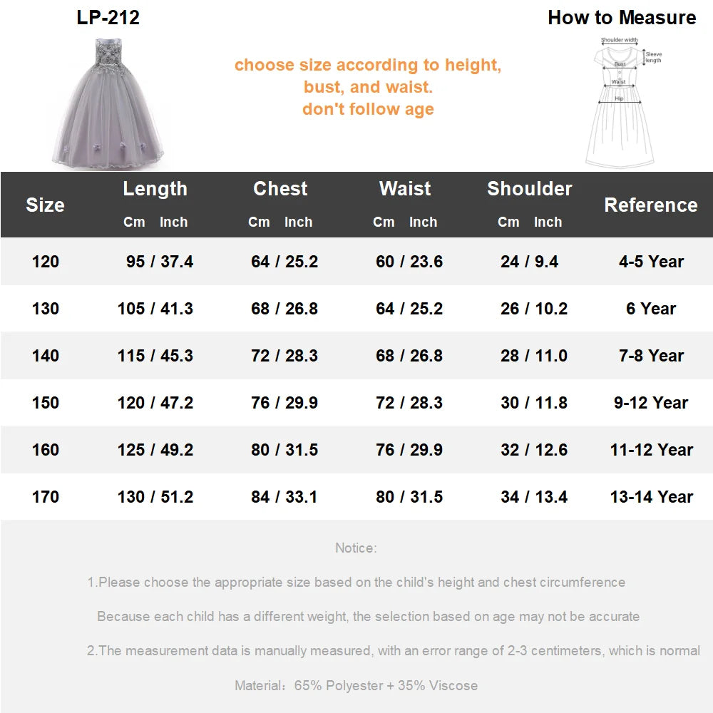 Formal Gray Long Bridesmaid Dress Kids Dresses for Girls Children Elegant Party Wedding Dress Girl Evening Gowns10 12 Years