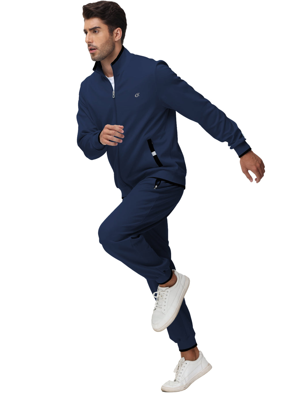 Men'S Tracksuits Sweatsuits for Men Set Track Suits 2 Piece Casual Athletic Jogging Warm up Full Zip Sweat Suits Navy S